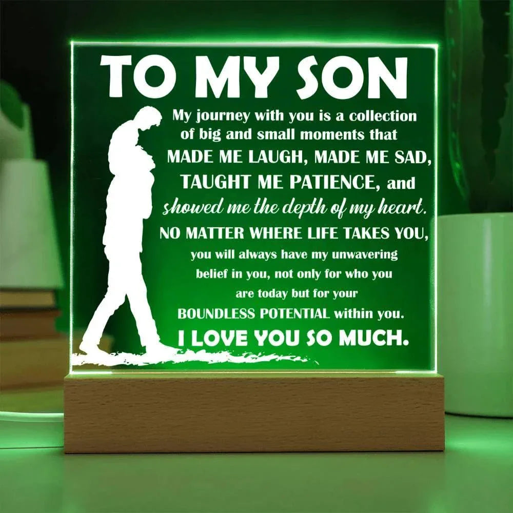 To My Son Inspirational Acrylic Plaque My Journey with You