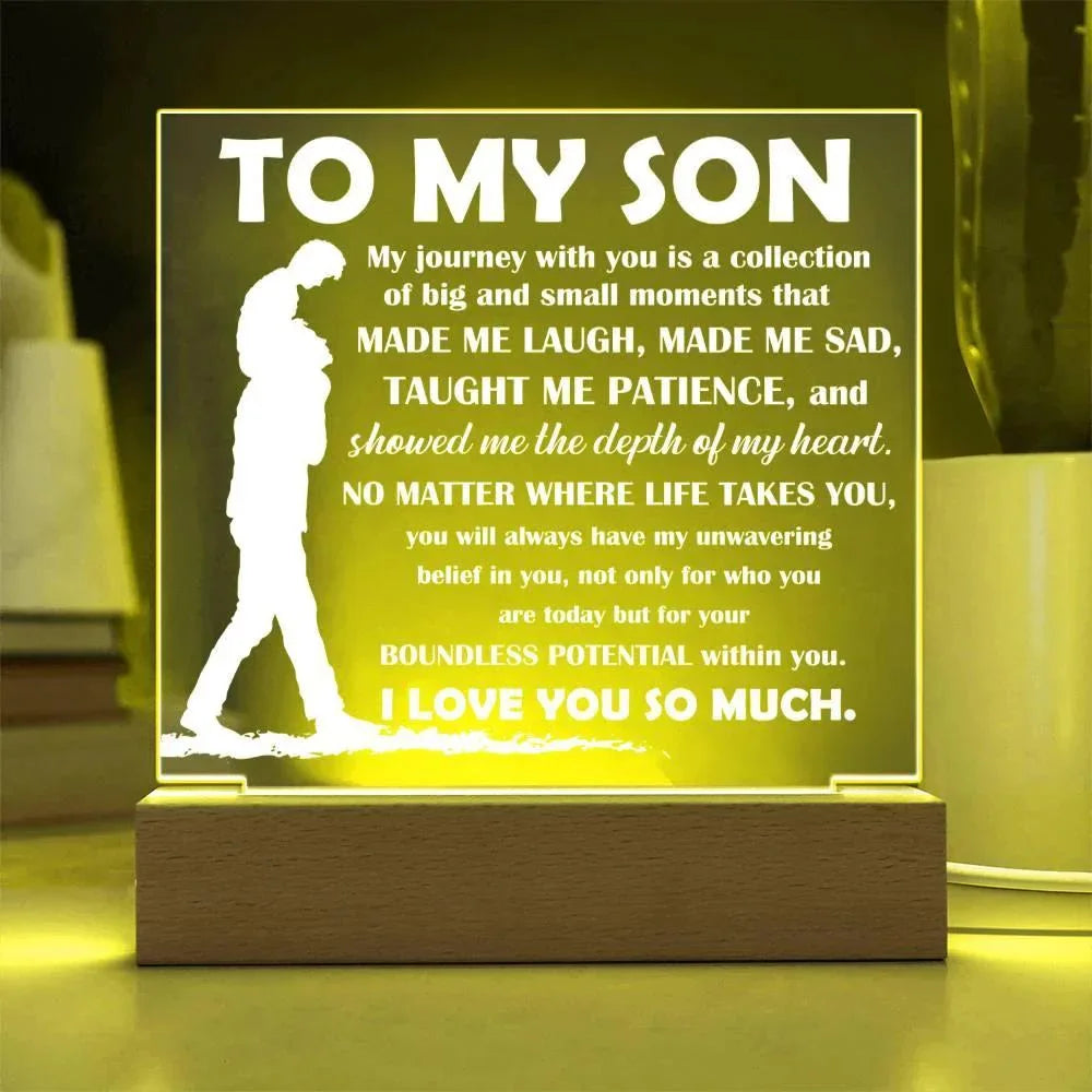 To My Son Inspirational Acrylic Plaque My Journey with You