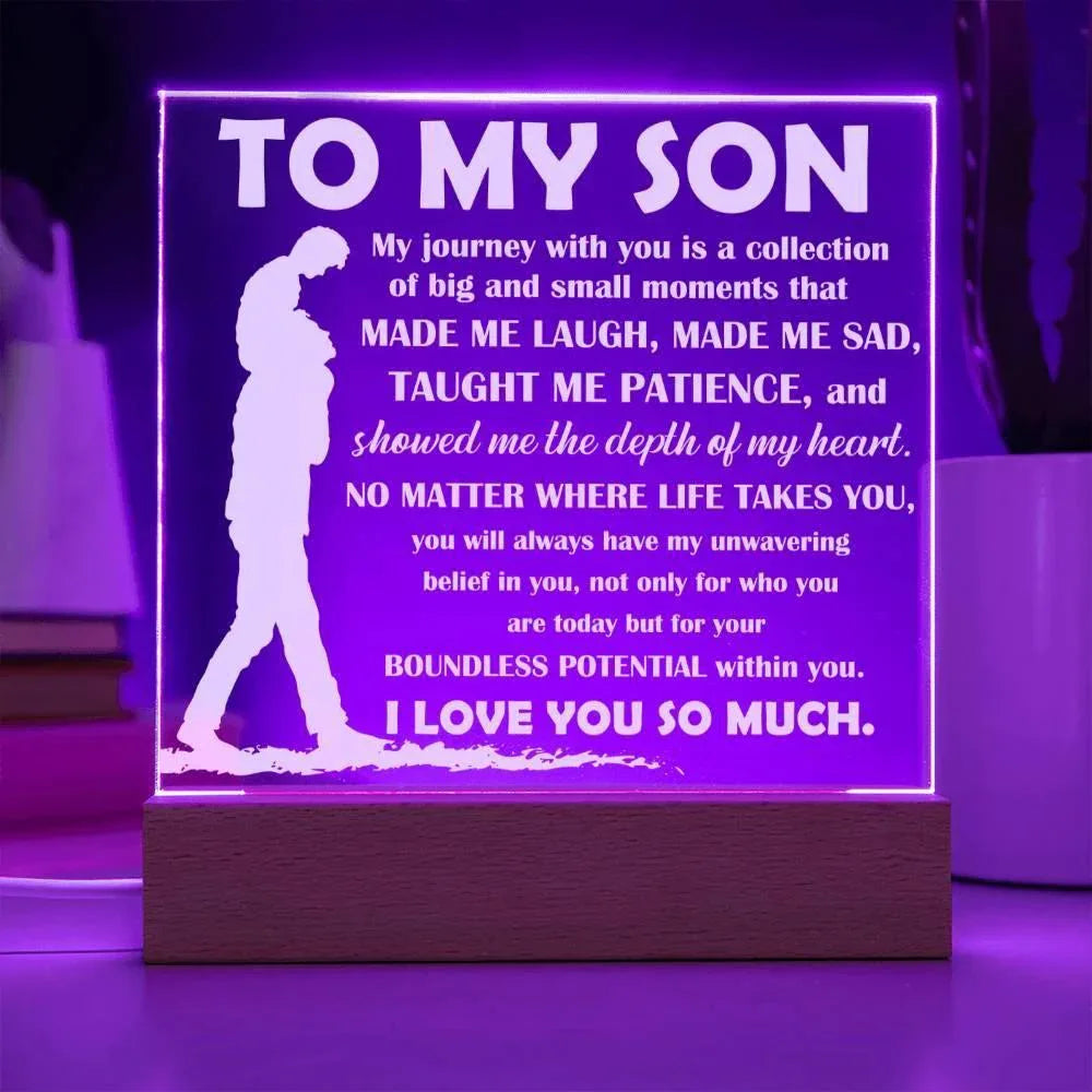 To My Son Inspirational Acrylic Plaque My Journey with You