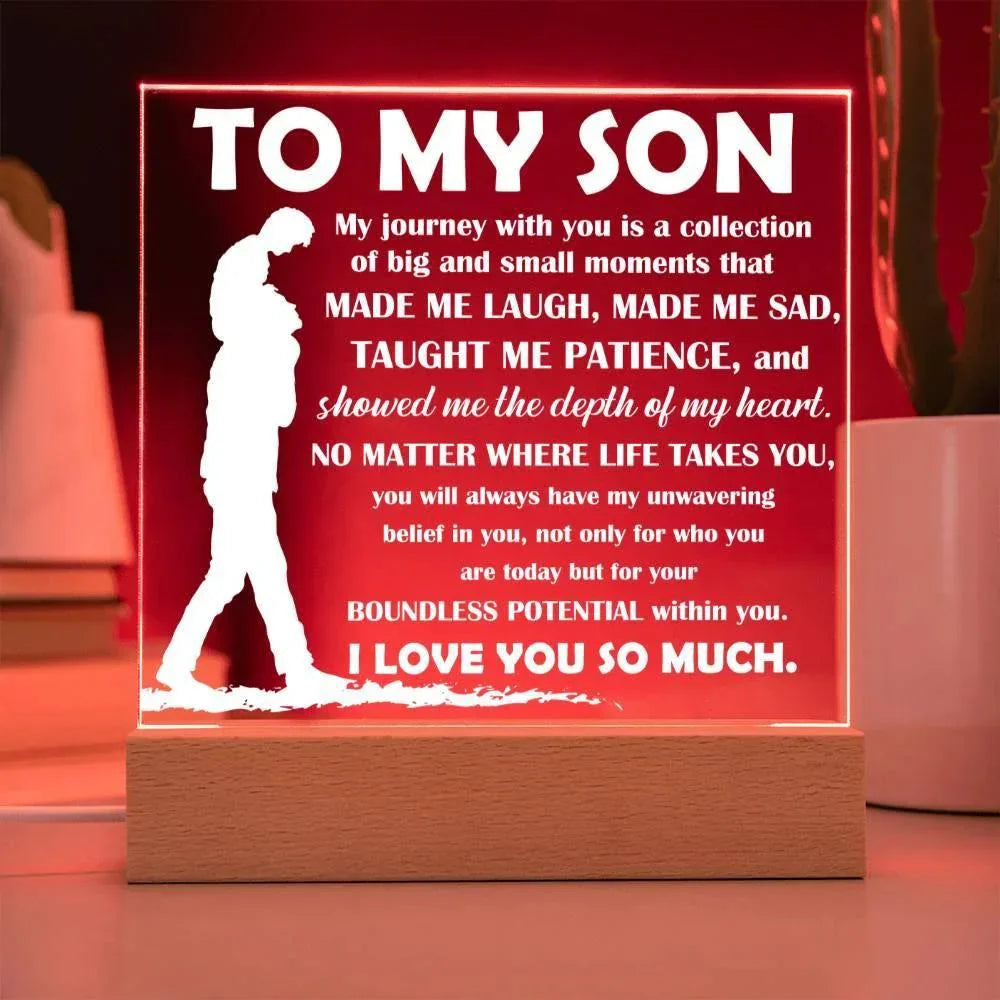 To My Son Inspirational Acrylic Plaque My Journey with You
