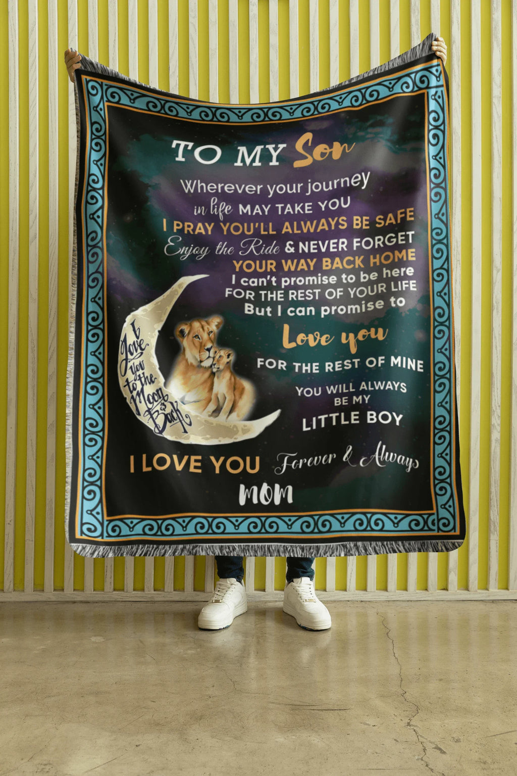 To My Son - Wherever your Journey May Take You, Enjoy the Ride Heirloom Woven Blanket