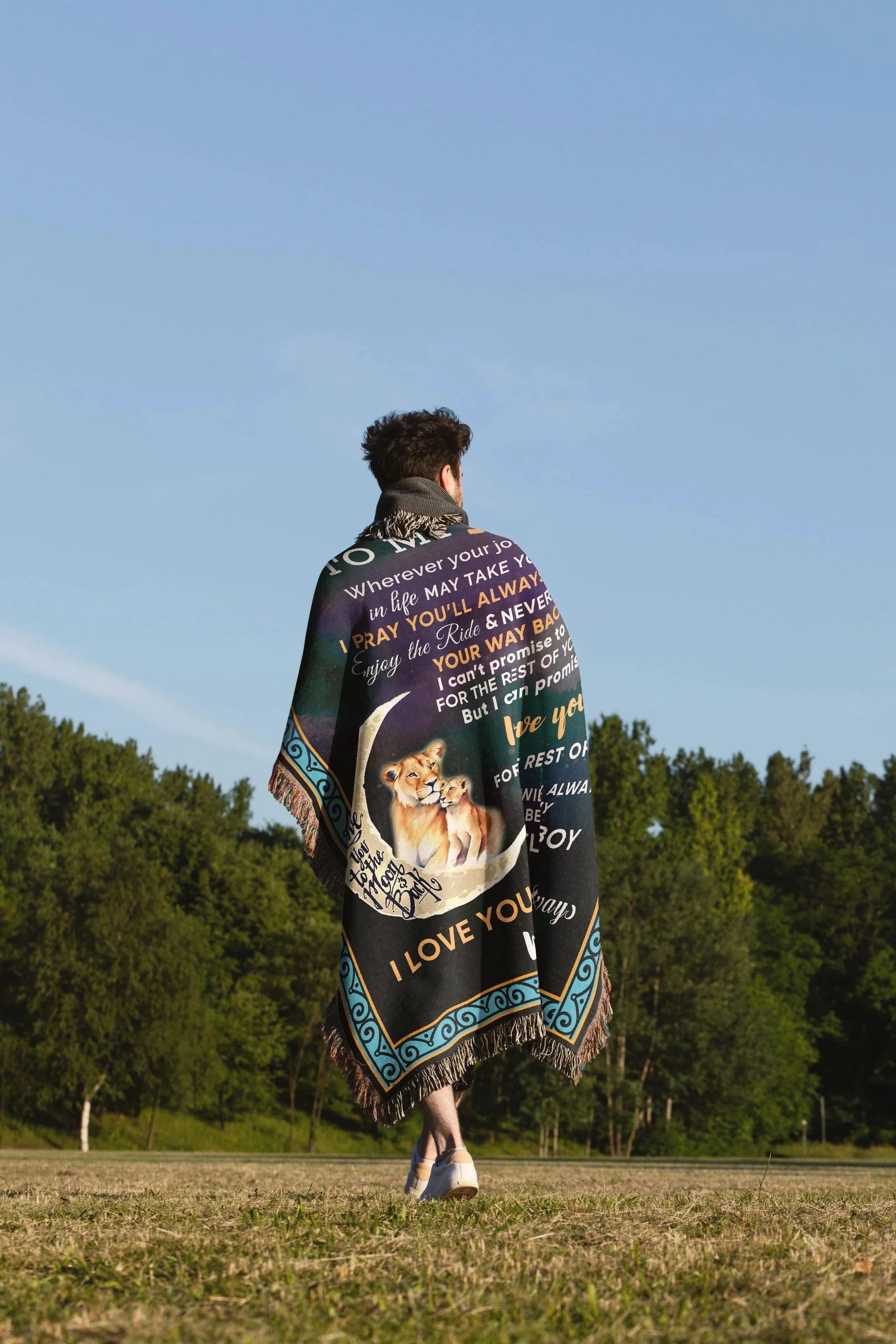 To My Son - Wherever your Journey May Take You, Enjoy the Ride Heirloom Woven Blanket