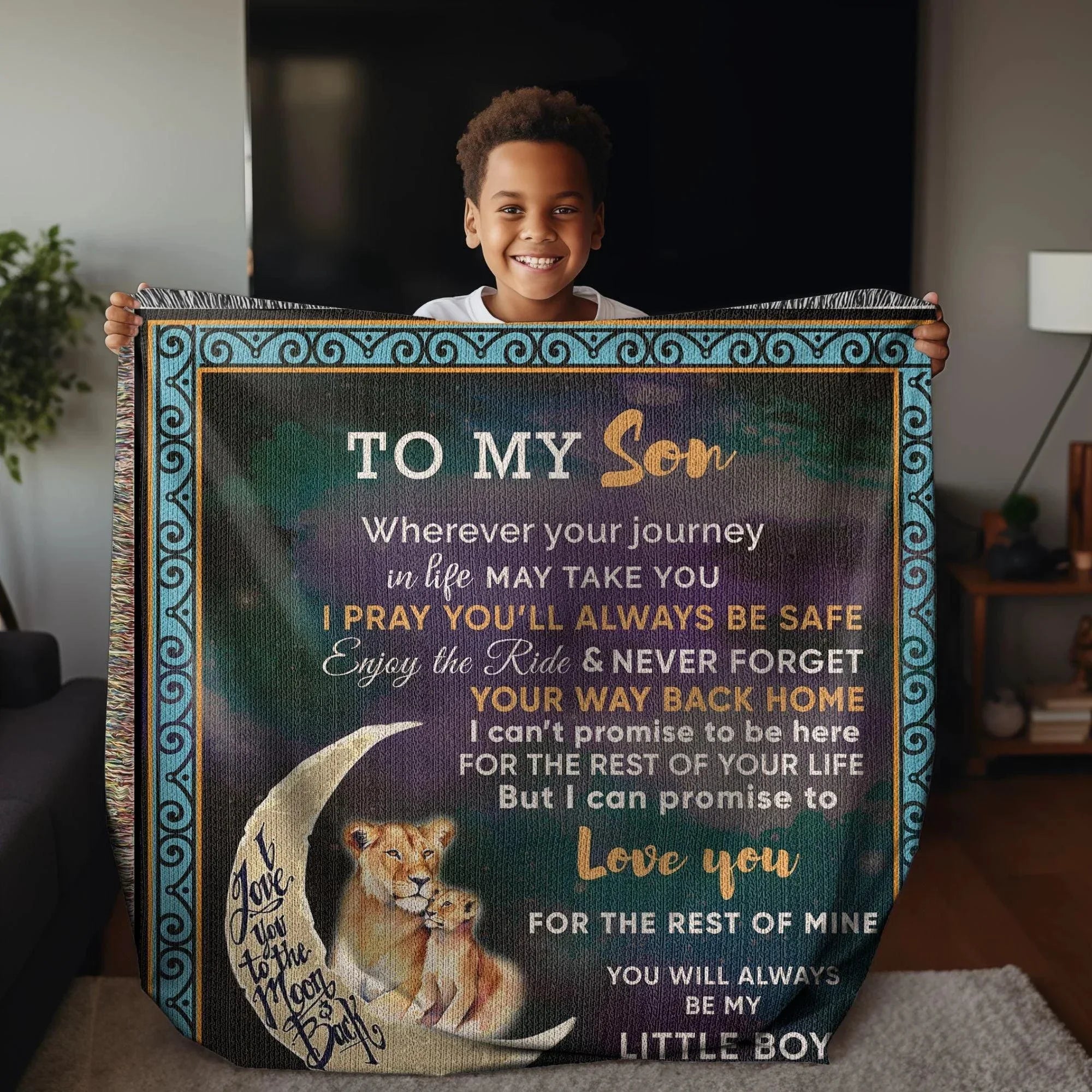 To My Son - Wherever your Journey May Take You, Enjoy the Ride Heirloom Woven Blanket