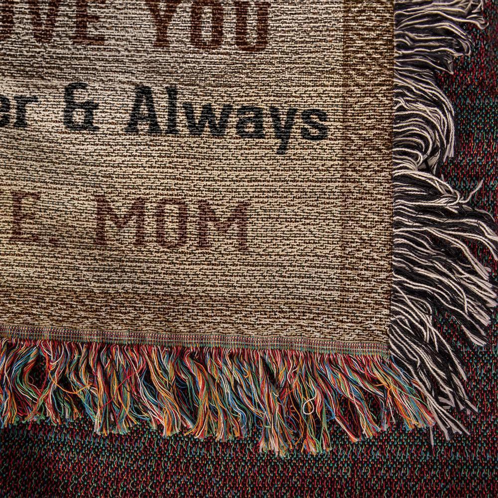 To My Son, Whisper Back, I am the Storm Heirloom Keepsake Woven Blanket