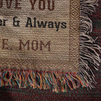 To My Son, Whisper Back, I am the Storm Heirloom Keepsake Woven Blanket