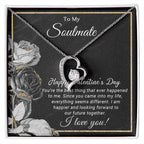 To My Soulmate Happy Valentine's Day Forever Love Pendant Necklace