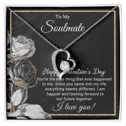 To My Soulmate Happy Valentine's Day Forever Love Pendant Necklace - Mallard Moon Gift Shop