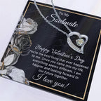 To My Soulmate Happy Valentine's Day Forever Love Pendant Necklace