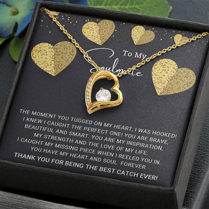 To My Soulmate I Caught My Missing Piece Forever Love Pendant Necklace - Mallard Moon Gift Shop