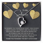 To My Soulmate I Caught My Missing Piece Forever Love Pendant Necklace