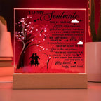 To My Soulmate - I Gave my Heart to You - Acrylic Plaque
