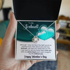To My Soulmate I Love You With My Whole Heart Valentine Love Knot Necklace