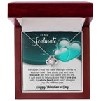 To My Soulmate I Love You With My Whole Heart Valentine Love Knot Necklace