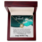 To My Soulmate I Love You With My Whole Heart Valentine Love Knot Necklace