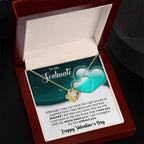 To My Soulmate I Love You With My Whole Heart Valentine Love Knot Necklace
