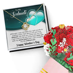 To My Soulmate I Love You With My Whole Heart Valentine Love Knot Necklace