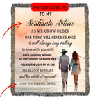 To My Soulmate I Will Always Keep Falling In Love With You Personalized Heirloom Woven Blanket