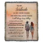 To My Soulmate I Will Always Keep Falling In Love With You Personalized Heirloom Woven Blanket