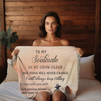To My Soulmate I Will Always Keep Falling In Love With You Personalized Heirloom Woven Blanket