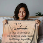 To My Soulmate I Will Always Keep Falling In Love With You Personalized Heirloom Woven Blanket
