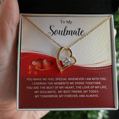 To My Soulmate I Will Cherish You Forever Love Pendant Necklace - Mallard Moon Gift Shop