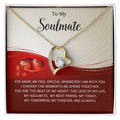To My Soulmate I Will Cherish You Forever Love Pendant Necklace - Mallard Moon Gift Shop