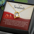 To My Soulmate I Will Cherish You Forever Love Pendant Necklace