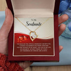 To My Soulmate I Will Cherish You Forever Love Pendant Necklace