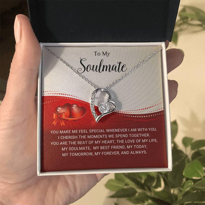 To My Soulmate I Will Cherish You Forever Love Pendant Necklace - Mallard Moon Gift Shop