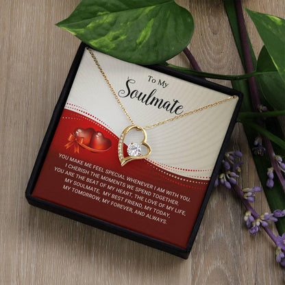 To My Soulmate I Will Cherish You Forever Love Pendant Necklace - Mallard Moon Gift Shop