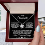 To My Soulmate I Wish I Could Turn Back Time and Love You Longer Love Knot Pendant Necklace