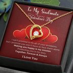To My Soulmate Making You Happy is my Mission Forever Love Pendant Necklace