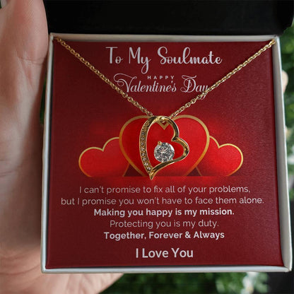 To My Soulmate Making You Happy is my Mission Forever Love Pendant Necklace - Mallard Moon Gift Shop