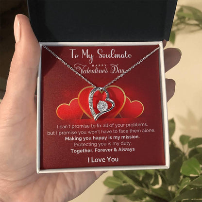 To My Soulmate Making You Happy is my Mission Forever Love Pendant Necklace - Mallard Moon Gift Shop