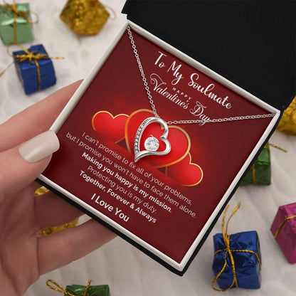 To My Soulmate Making You Happy is my Mission Forever Love Pendant Necklace - Mallard Moon Gift Shop