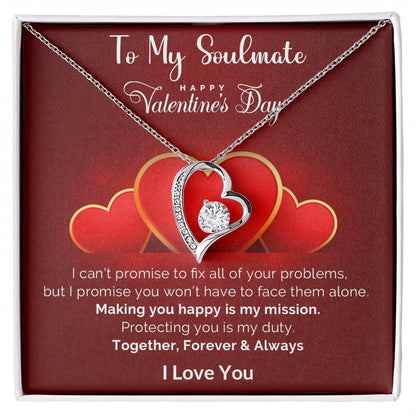 To My Soulmate Making You Happy is my Mission Forever Love Pendant Necklace - Mallard Moon Gift Shop