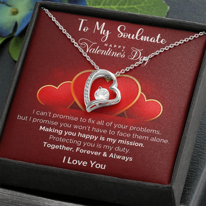 To My Soulmate Making You Happy is my Mission Forever Love Pendant Necklace - Mallard Moon Gift Shop