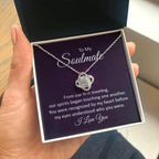 To My Soulmate Our Spirits Touched Love Knot Necklace