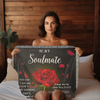 To My Soulmate - The Day I Met You I Found My Missing Piece Heirloom Woven Blanket