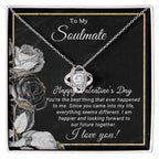 To My Soulmate You are the Best Thing That Ever Happened to Me Valentine Love Knot Necklace