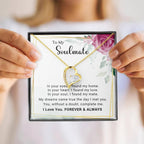 To My Soulmate You Complete Me Forever Love Pendant Necklace