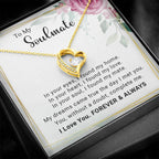 To My Soulmate You Complete Me Forever Love Pendant Necklace