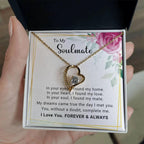 To My Soulmate You Complete Me Forever Love Pendant Necklace