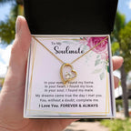 To My Soulmate You Complete Me Forever Love Pendant Necklace