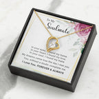 To My Soulmate You Complete Me Forever Love Pendant Necklace