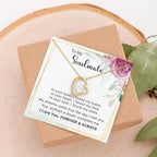 To My Soulmate You Complete Me Forever Love Pendant Necklace