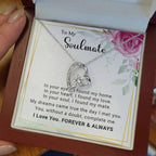 To My Soulmate You Complete Me Forever Love Pendant Necklace