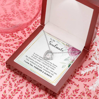 To My Soulmate You Complete Me Forever Love Pendant Necklace - Mallard Moon Gift Shop