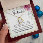 To My Soulmate You Complete Me Forever Love Pendant Necklace