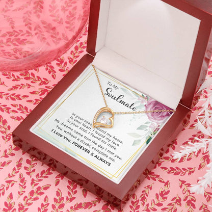 To My Soulmate You Complete Me Forever Love Pendant Necklace - Mallard Moon Gift Shop